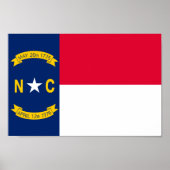 vlag van North Carolina Poster (Voorkant)