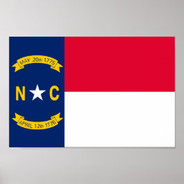 vlag van North Carolina Poster