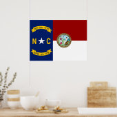 vlag van North Carolina Poster (Keuken)