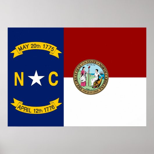 vlag van North Carolina Poster (Voorkant)