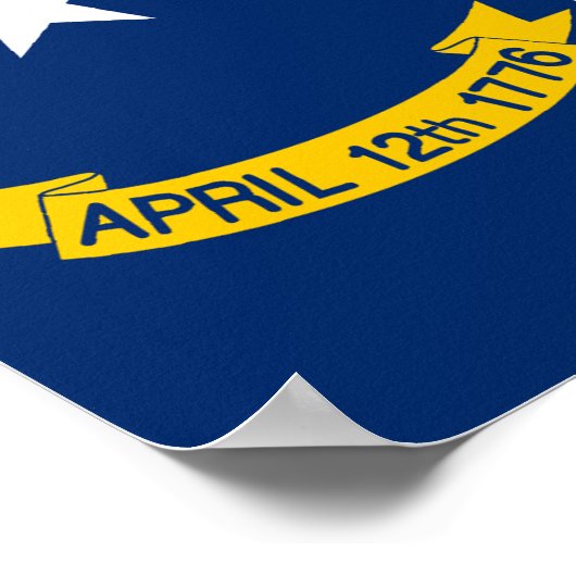Vlag van North Carolina Poster (Hoek)
