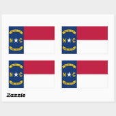 vlag van North Carolina Rechthoekige Sticker (Vel)