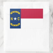 vlag van North Carolina Rechthoekige Sticker (Tas)