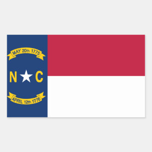Vlag van North Carolina Rechthoekige Sticker