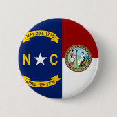 vlag van North Carolina Ronde Button 5,7 Cm (Voorkant)