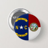 vlag van North Carolina Ronde Button 5,7 Cm (Voorkant /achterkant)