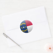 Vlag van North Carolina Ronde Sticker (Envelop)