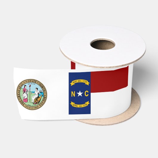 vlag van North Carolina Satijnen Lint (Spoel)