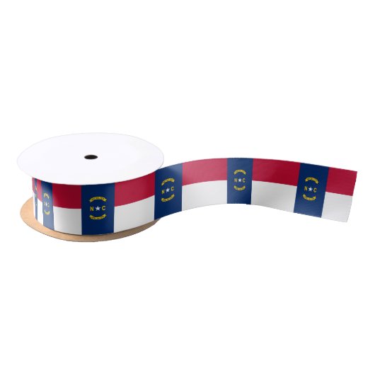 Vlag van North Carolina Satijnen Lint (Spoel)