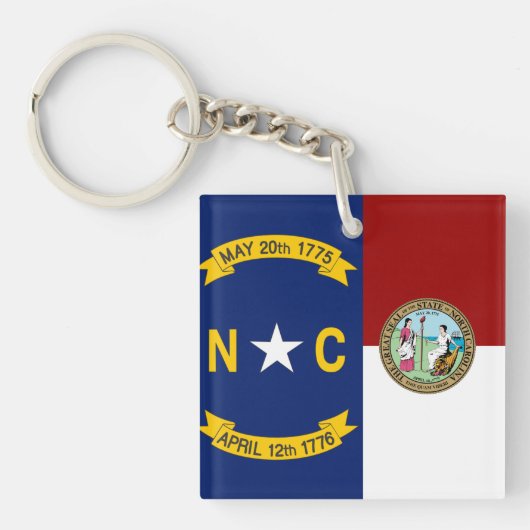 vlag van North Carolina Sleutelhanger (voorkant)