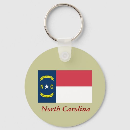 Vlag van North Carolina Sleutelhanger (Voorkant)