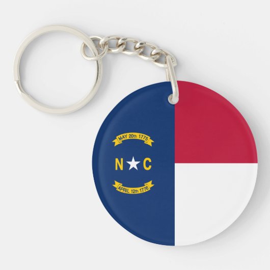 Vlag van North Carolina Sleutelhanger (Voorkant)