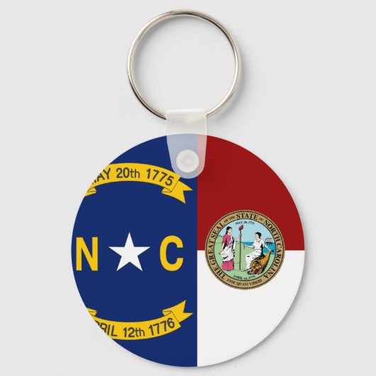 vlag van North Carolina Sleutelhanger (Voorkant)