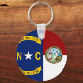vlag van North Carolina Sleutelhanger (Voorkant)