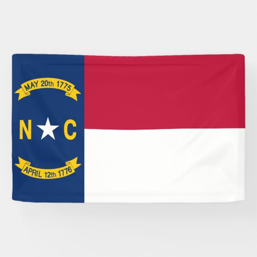 Vlag van North Carolina Spandoek (Horizontaal)