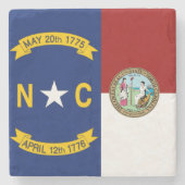 vlag van North Carolina Stenen Onderzetter (Voorkant)