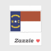 Vlag van North Carolina Sticker (Vel)