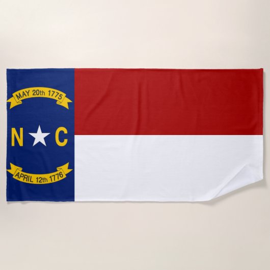 vlag van North Carolina Strandlaken (Voorkant)