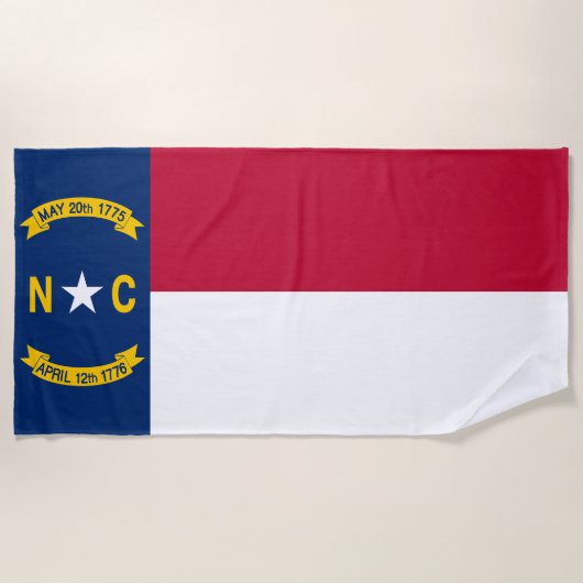 Vlag van North Carolina Strandlaken (Voorkant)