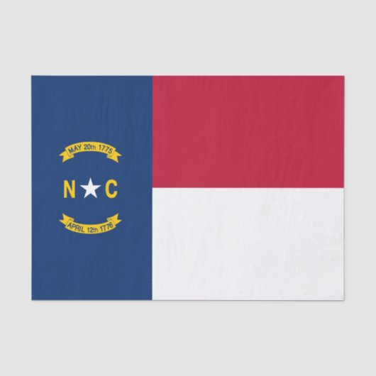 Vlag van North Carolina Tissuepapier (Voorkant)