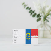 Vlag van North Carolina Visitekaartje (Staand voorkant)
