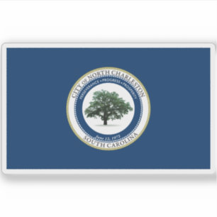 Vlag van North Charleston, South Carolina Sticker