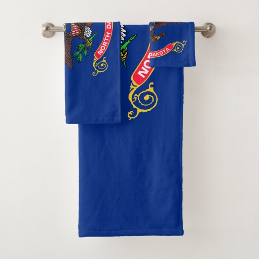 Vlag van North Dakota Bad Handdoek (Insitu)
