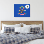 vlag van North Dakota Canvas Afdruk (Insitu (Slaapkamer))