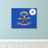 vlag van North Dakota Canvas Afdruk (Insitu (Houten vloer))