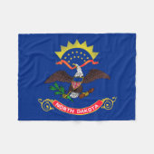 Vlag van North Dakota Fleece Deken (Voorkant (Horizontaal))