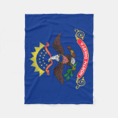 Vlag van North Dakota Fleece Deken (Voorkant)
