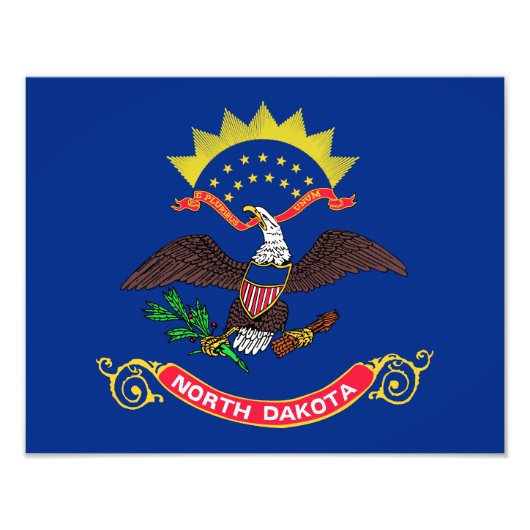 Vlag van North Dakota Foto Afdruk (Voorkant)