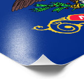 Vlag van North Dakota Foto Afdruk (Hoek)