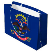 Vlag van North Dakota Groot Cadeauzakje (Achterkant Gekanteld)