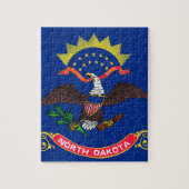 Vlag van North Dakota Legpuzzel (Verticaal)