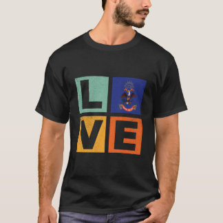 Vlag van North Dakota Liefde North Dakota T-shirt