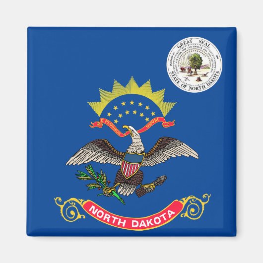 vlag van North Dakota Magneet (Voorkant)