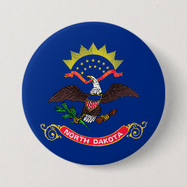 Vlag van North Dakota (North Dakotan) Ronde Button 7,6 Cm