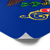 Vlag van North Dakota Poster (Hoek)
