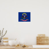 Vlag van North Dakota Poster (Keuken)