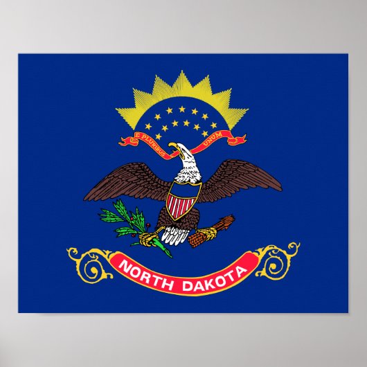 Vlag van North Dakota Poster (Voorkant)