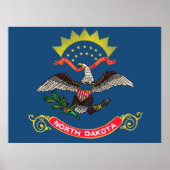 Vlag van North Dakota Poster (Voorkant)