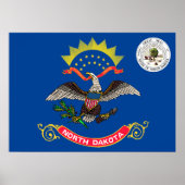 vlag van North Dakota Poster (Voorkant)