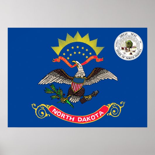 vlag van North Dakota Poster (Voorkant)