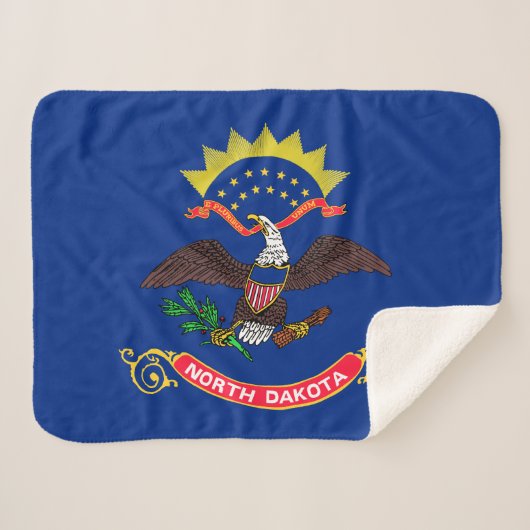Vlag van North Dakota Sherpa Deken (Voorkant (horizontaal))