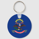 Vlag van North Dakota Sleutelhanger (Achterkant)