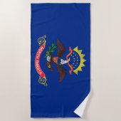 Vlag van North Dakota Strandlaken (Voorkant)