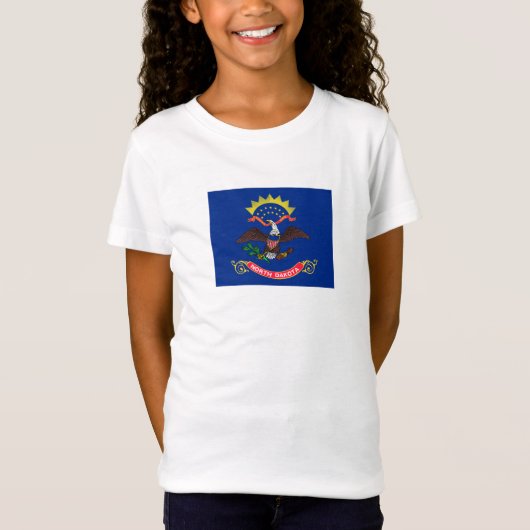 Vlag van North Dakota T-shirt (Voorkant)