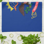 Vlag van North Dakota Theedoek (Gevouwen)