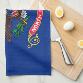 Vlag van North Dakota Theedoek (Quarter Fold)